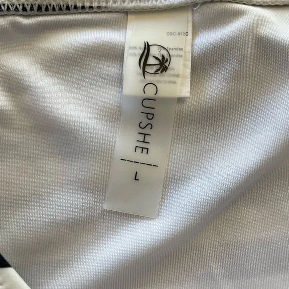 Cupshe Floral and Striped Bikini - Red and Black - Picture 4 of 8